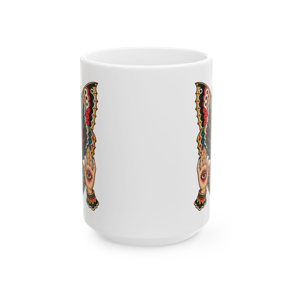 Gypsy Moth Tattoo Flash Coffee Mug (11oz & 15oz)