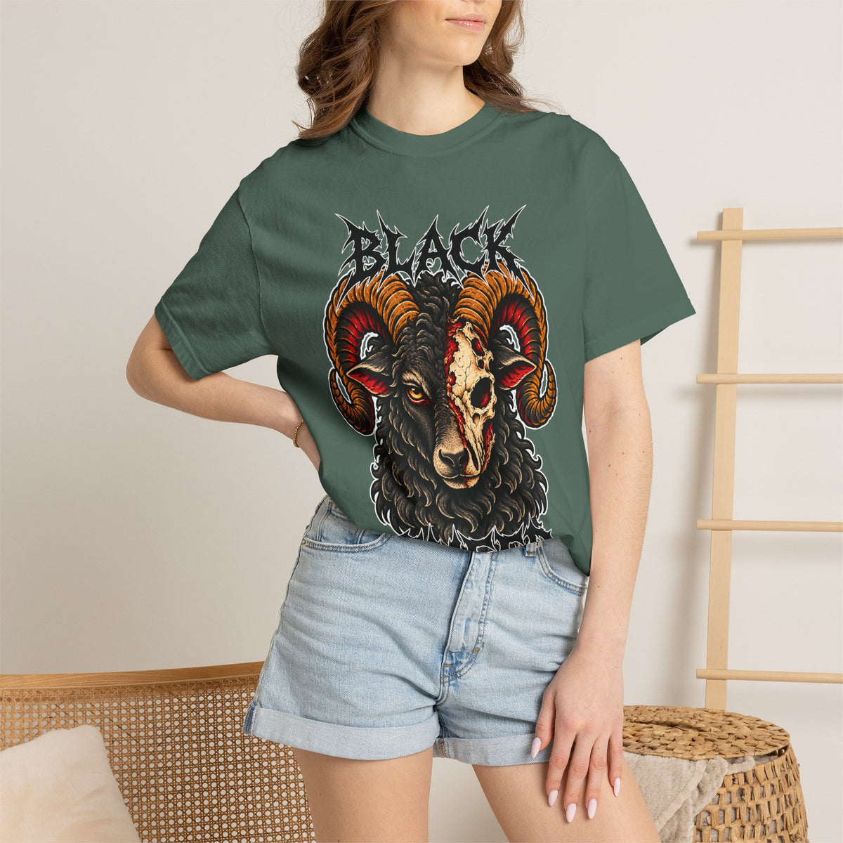 Black Sheep Tattoo Flash T-Shirt