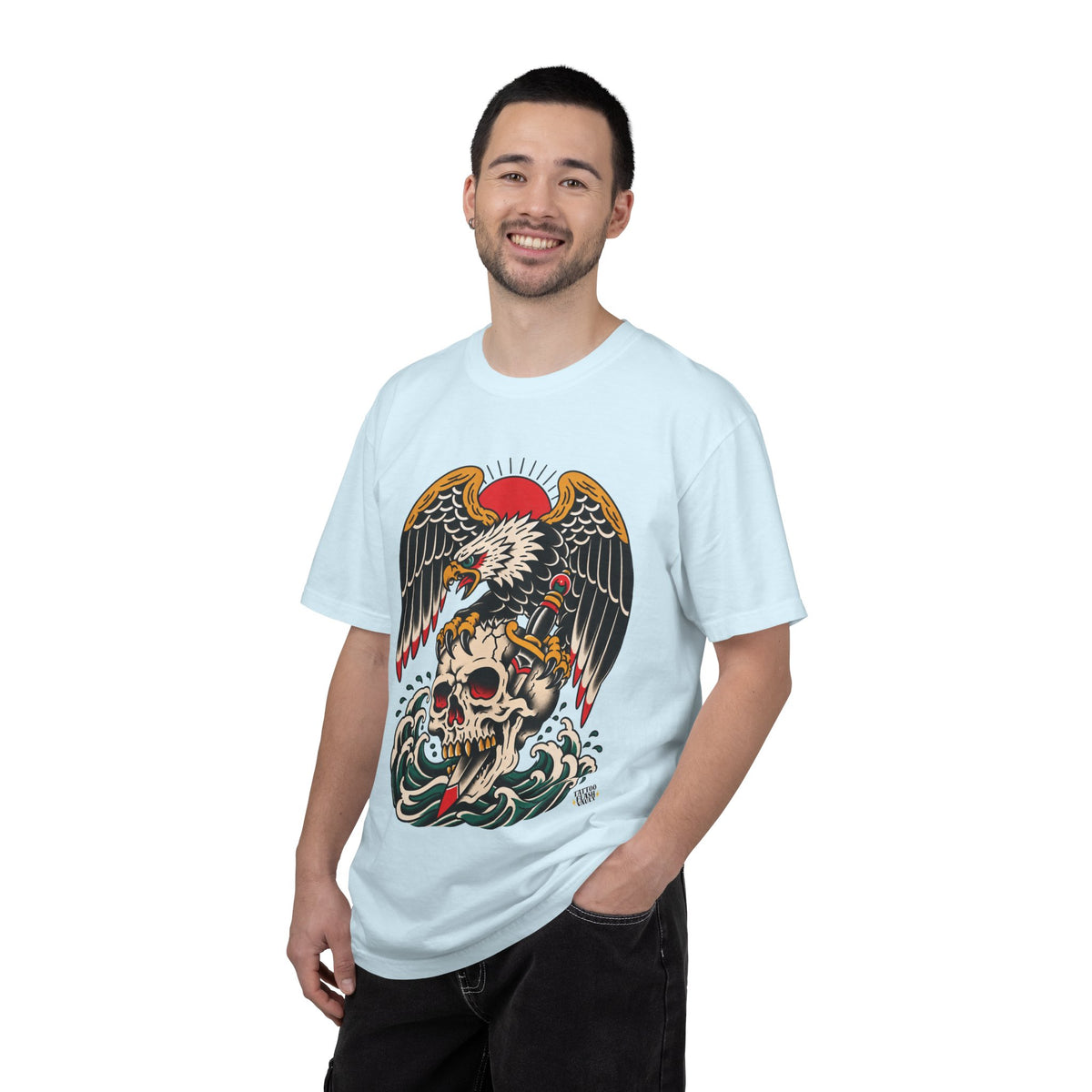 American Traditional Eagle & Skull Tattoo Flash T-Shirt