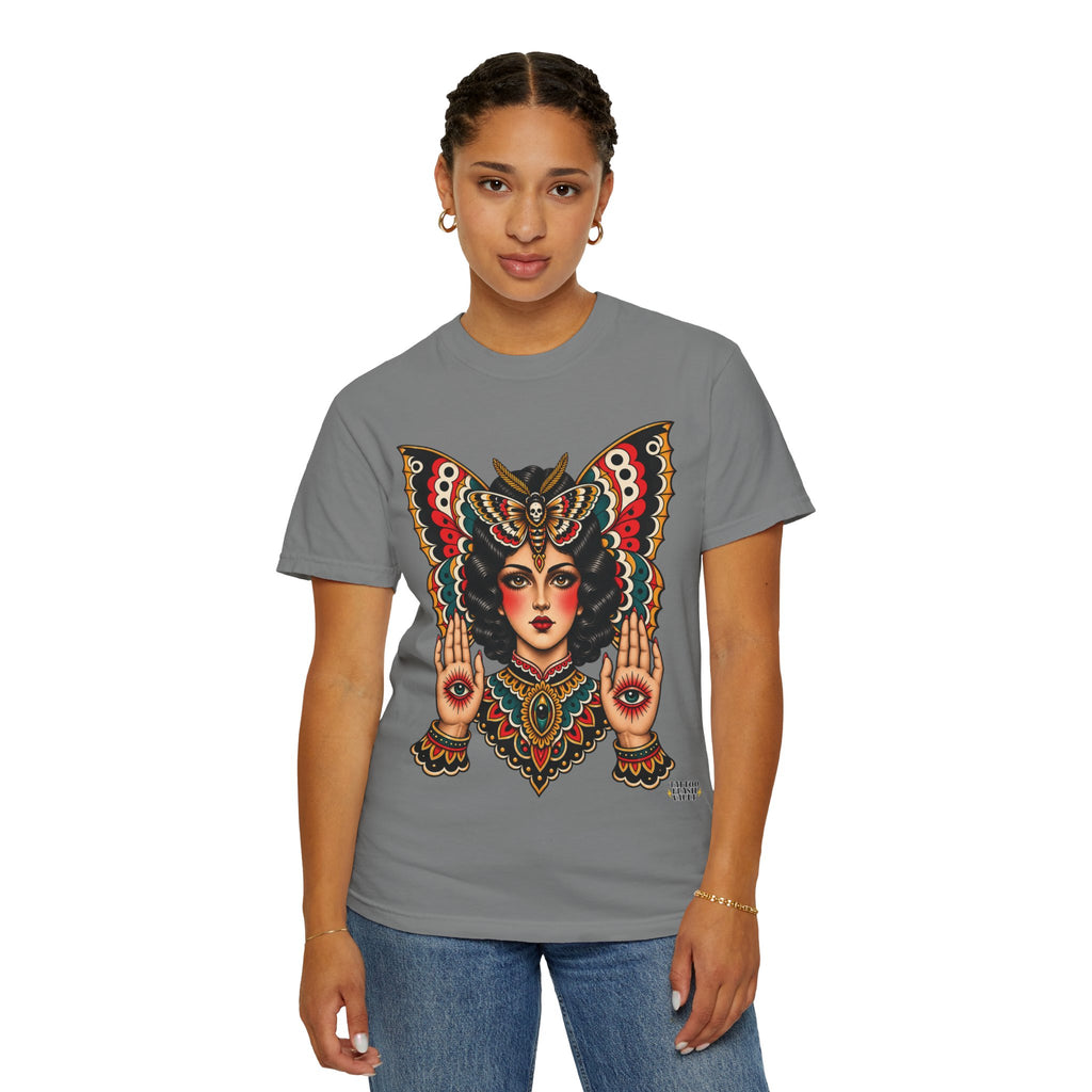 Gypsy Moth Woman Tattoo Flash Sheet T-Shirt