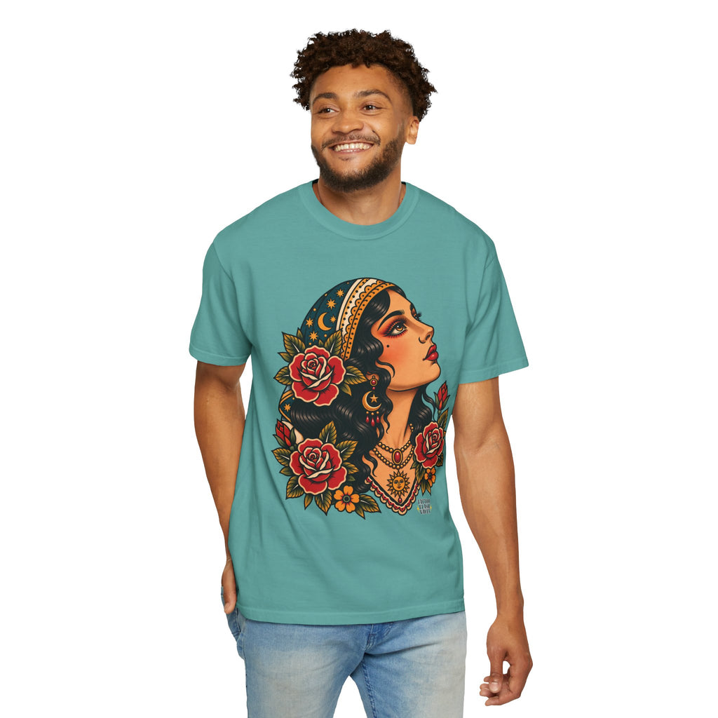 Gypsy Woman Tattoo Flash Sheet T-Shirt