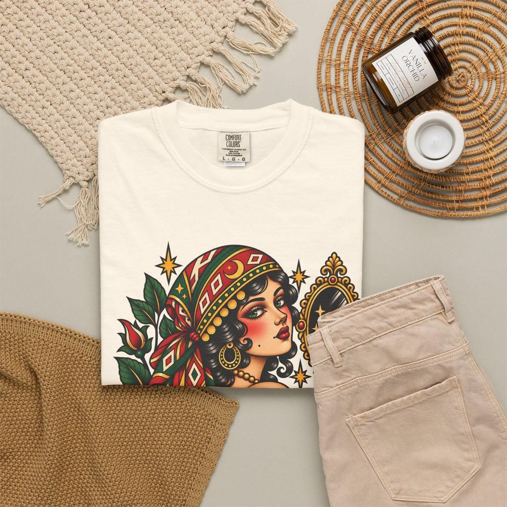 Love Yourself First Gypsy Woman Tattoo Flash Sheet T-Shirt
