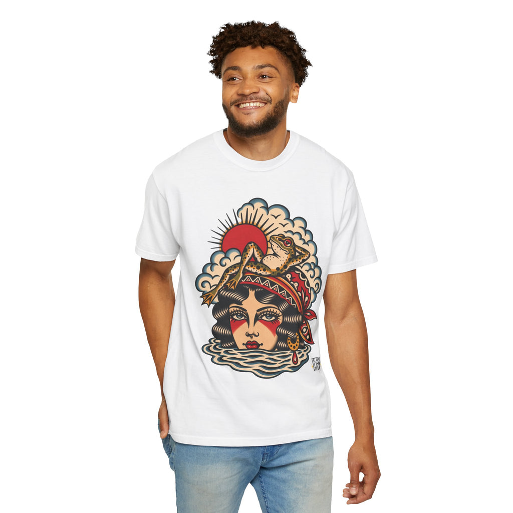 Frog & Lady of The Lake Tattoo Flash T-Shirt