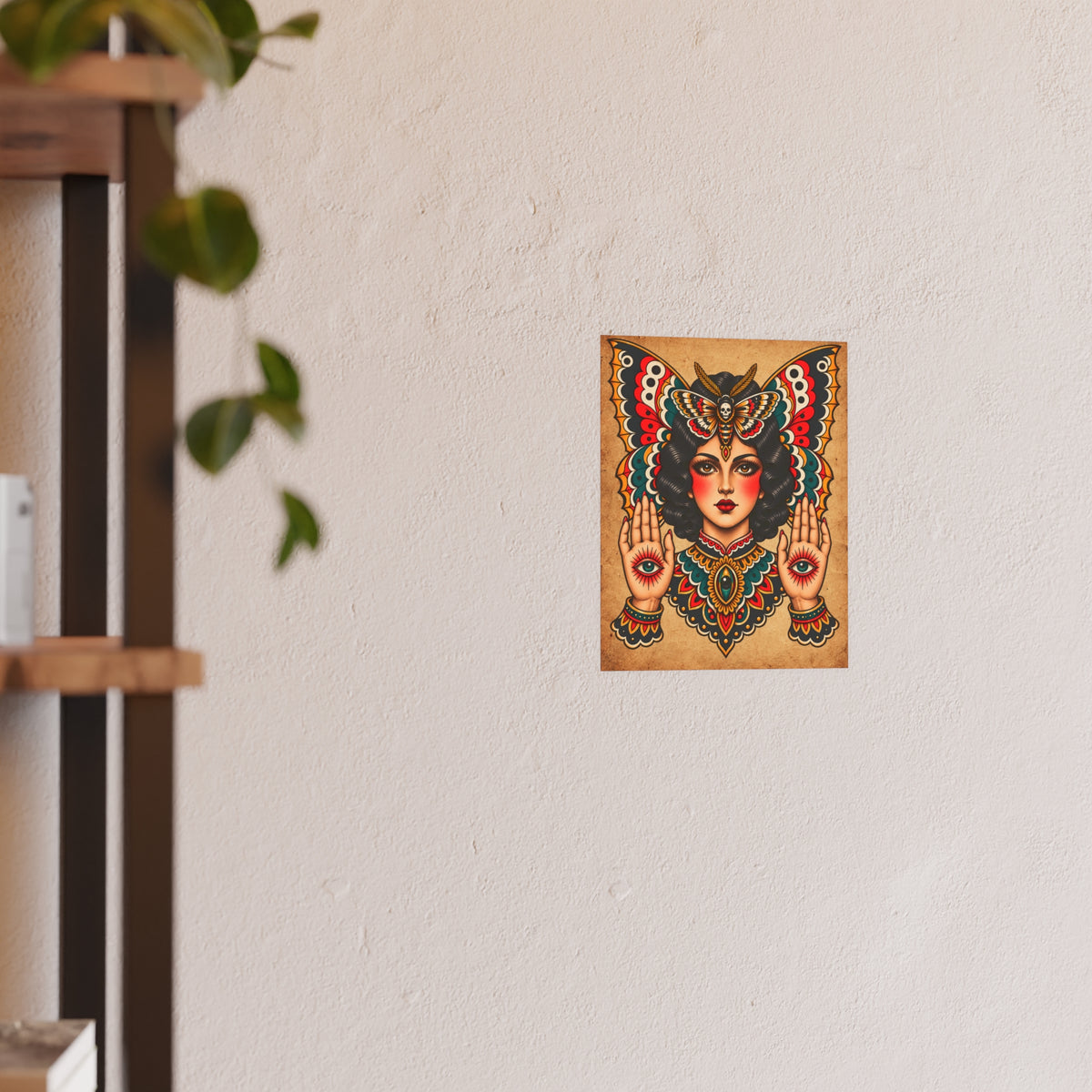 Gypsy Moth Tattoo Flash Art Print (8x10 & 16x20)