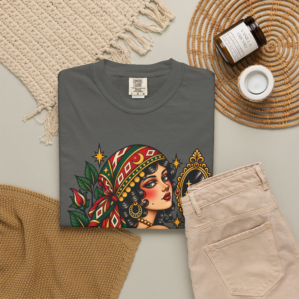 Love Yourself First Gypsy Woman Tattoo Flash Sheet T-Shirt