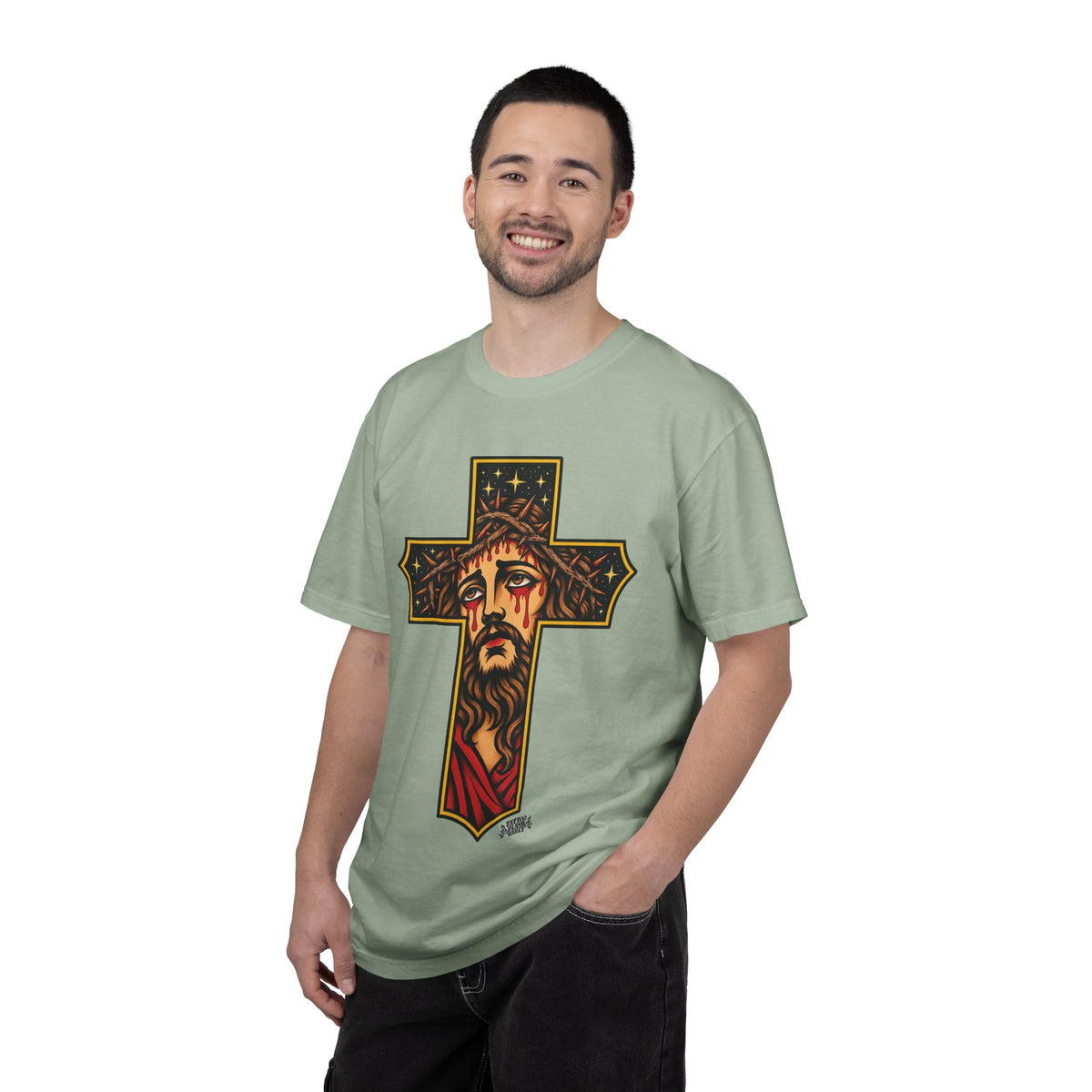 Matthew 11:28 Jesus Cross Tattoo Flash T-Shirt