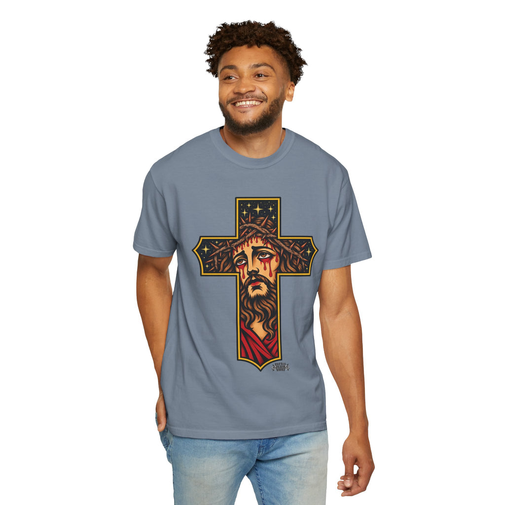 Matthew 11:28 Jesus Cross Tattoo Flash T-Shirt