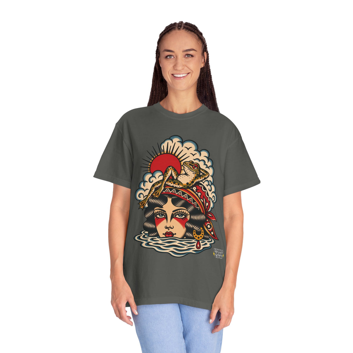 Frog & Lady of The Lake Tattoo Flash T-Shirt