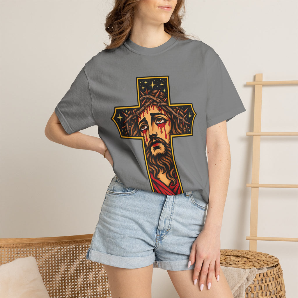 Matthew 11:28 Jesus Cross Tattoo Flash T-Shirt
