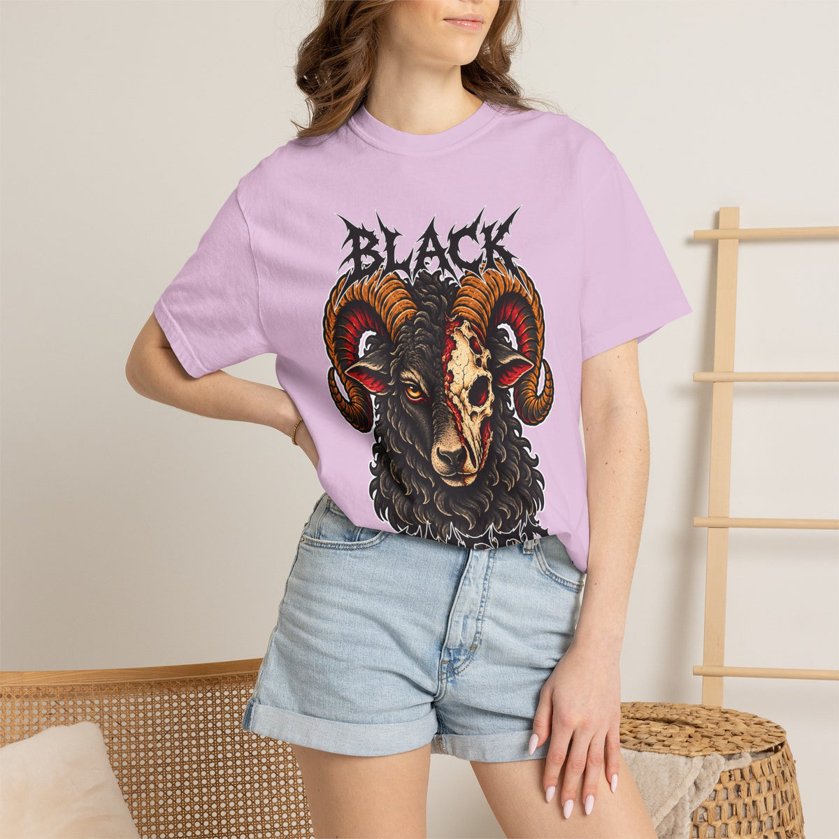 Black Sheep Tattoo Flash T-Shirt