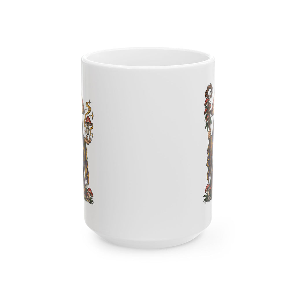 Amanita Mushroom Wizard Tattoo Flash Coffee Mug (11oz & 15oz)