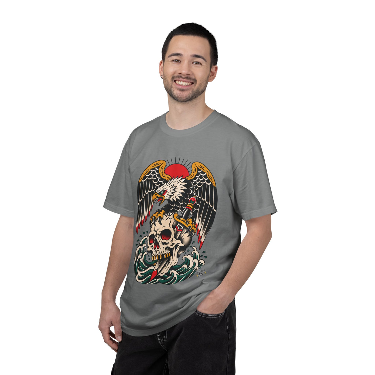 American Traditional Eagle & Skull Tattoo Flash T-Shirt