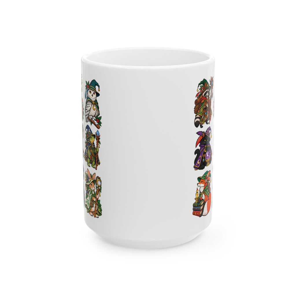 Woodland Witches & Wizards Tattoo Flash Ceramic Coffee Mug (11oz, 15oz)