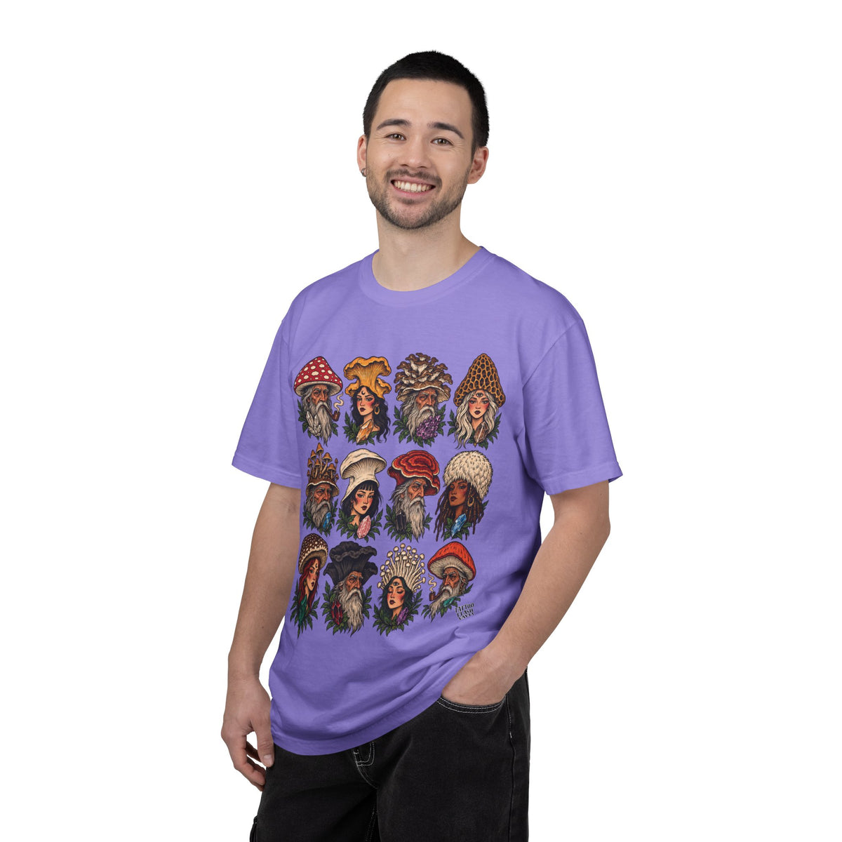 Mushroom Folks Tattoo Flash T Shirt