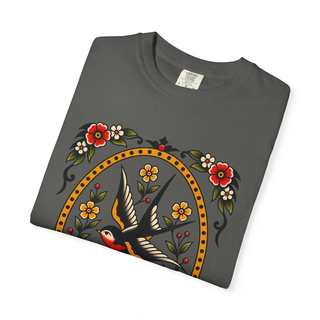 Swallow & Rose Tattoo Flash T-Shirt
