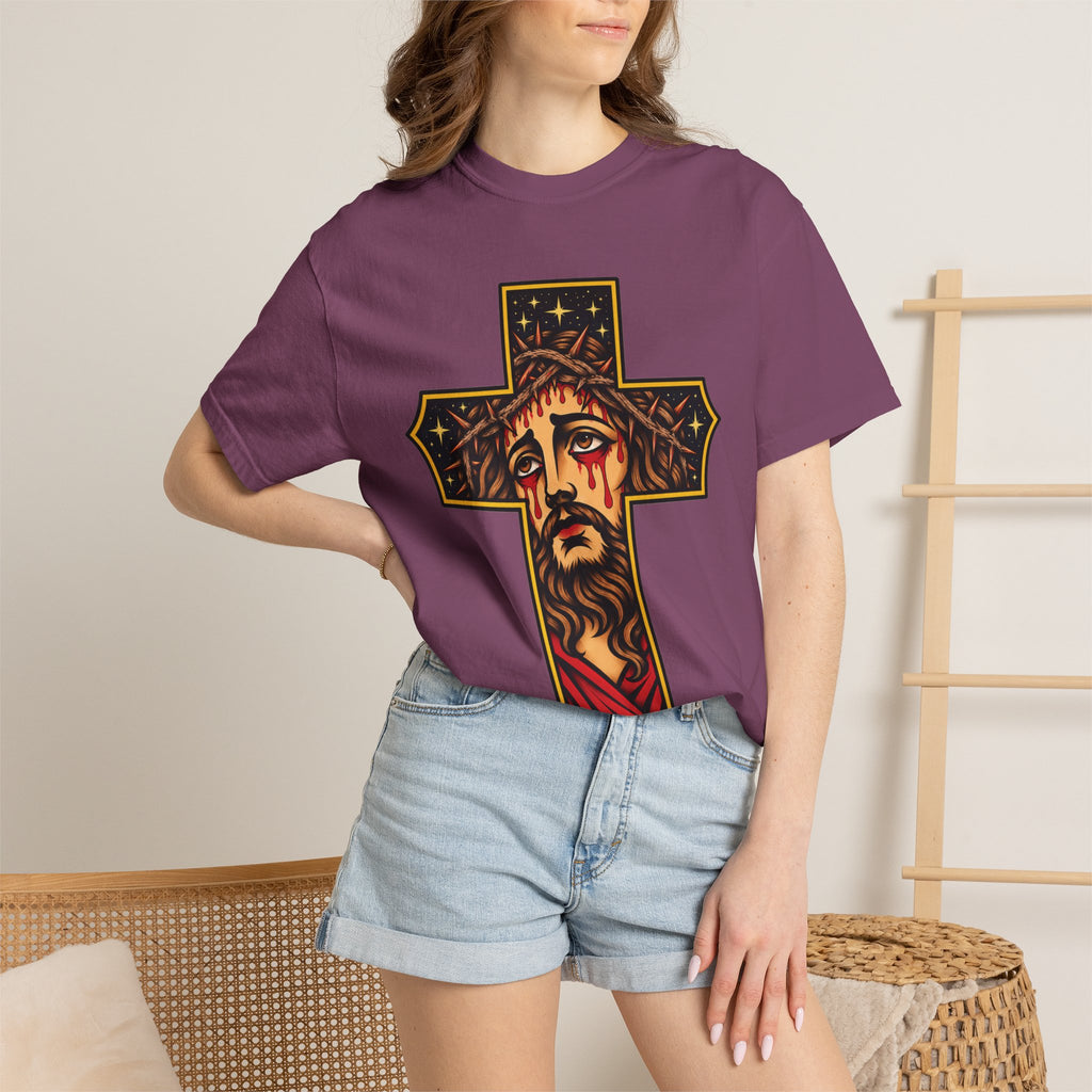 Matthew 11:28 Jesus Cross Tattoo Flash T-Shirt
