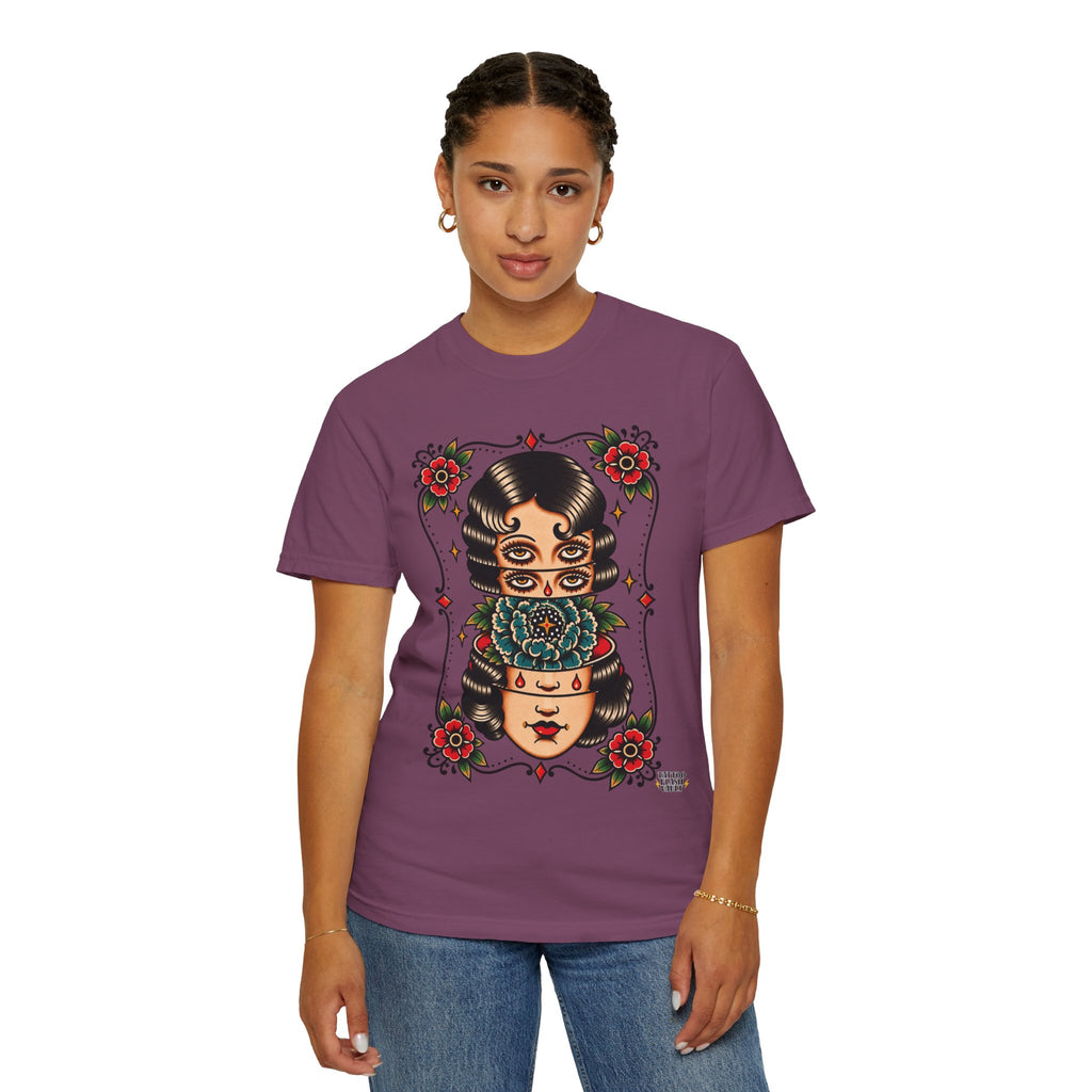 Floral Surrealism Tattoo Flash Sheet T-Shirt