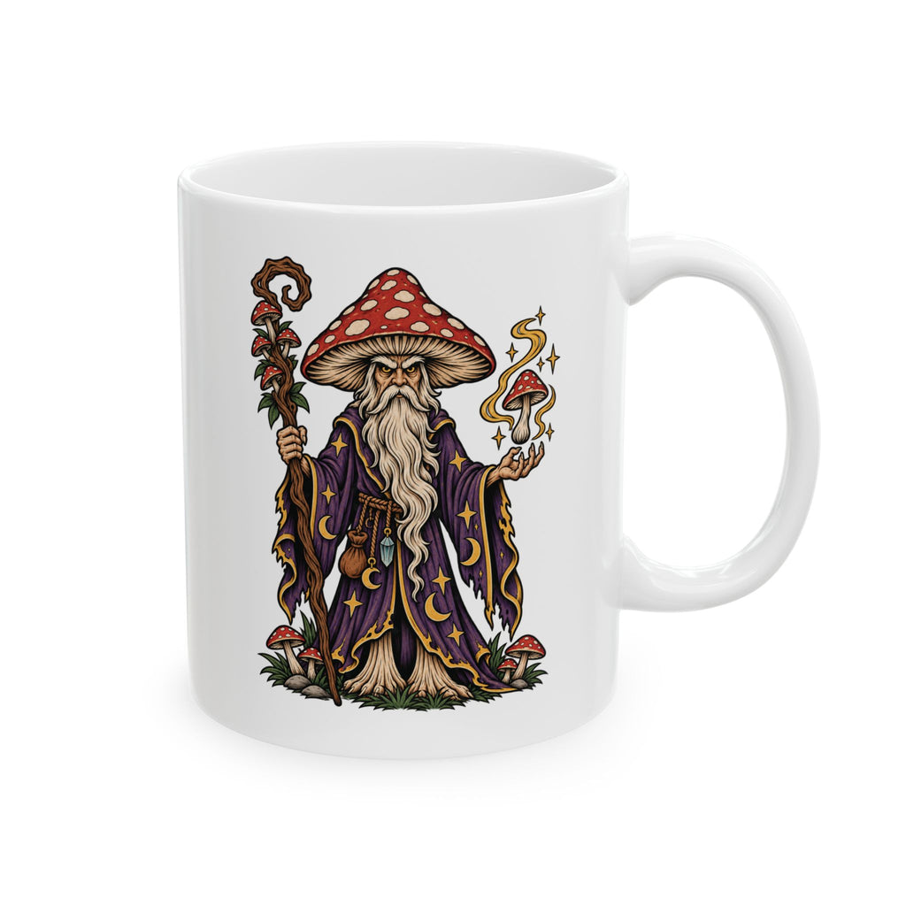 Amanita Mushroom Wizard Tattoo Flash Coffee Mug (11oz & 15oz)
