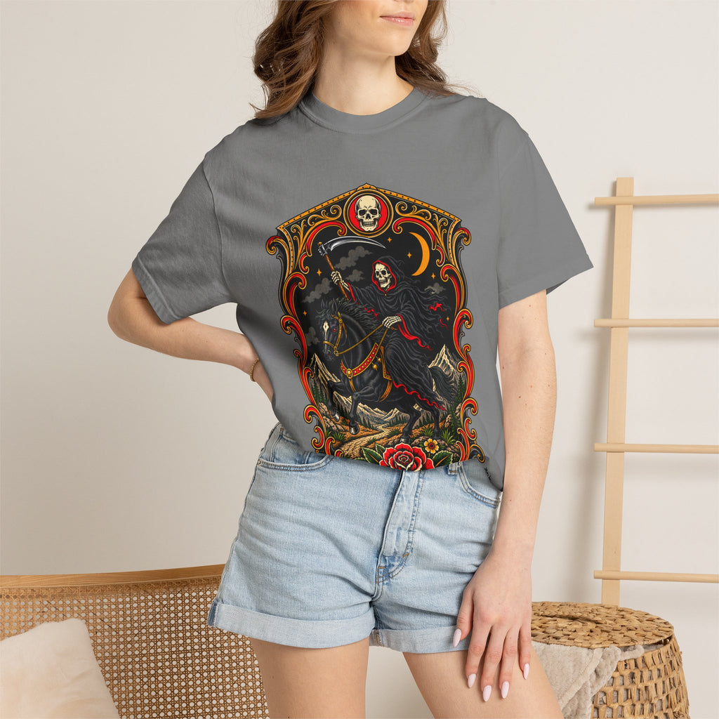 Grim Reaper Horseman Tattoo Flash T-Shirt