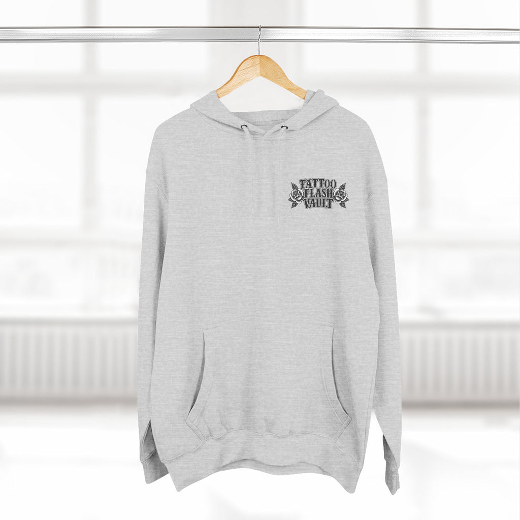 House Plant Tattoo Flash Pullover Hoodie (Back Design)