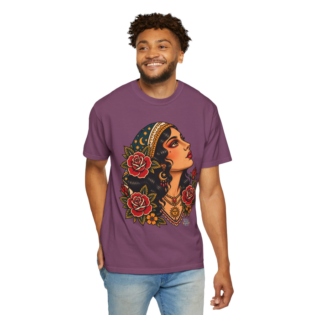 Gypsy Woman Tattoo Flash Sheet T-Shirt