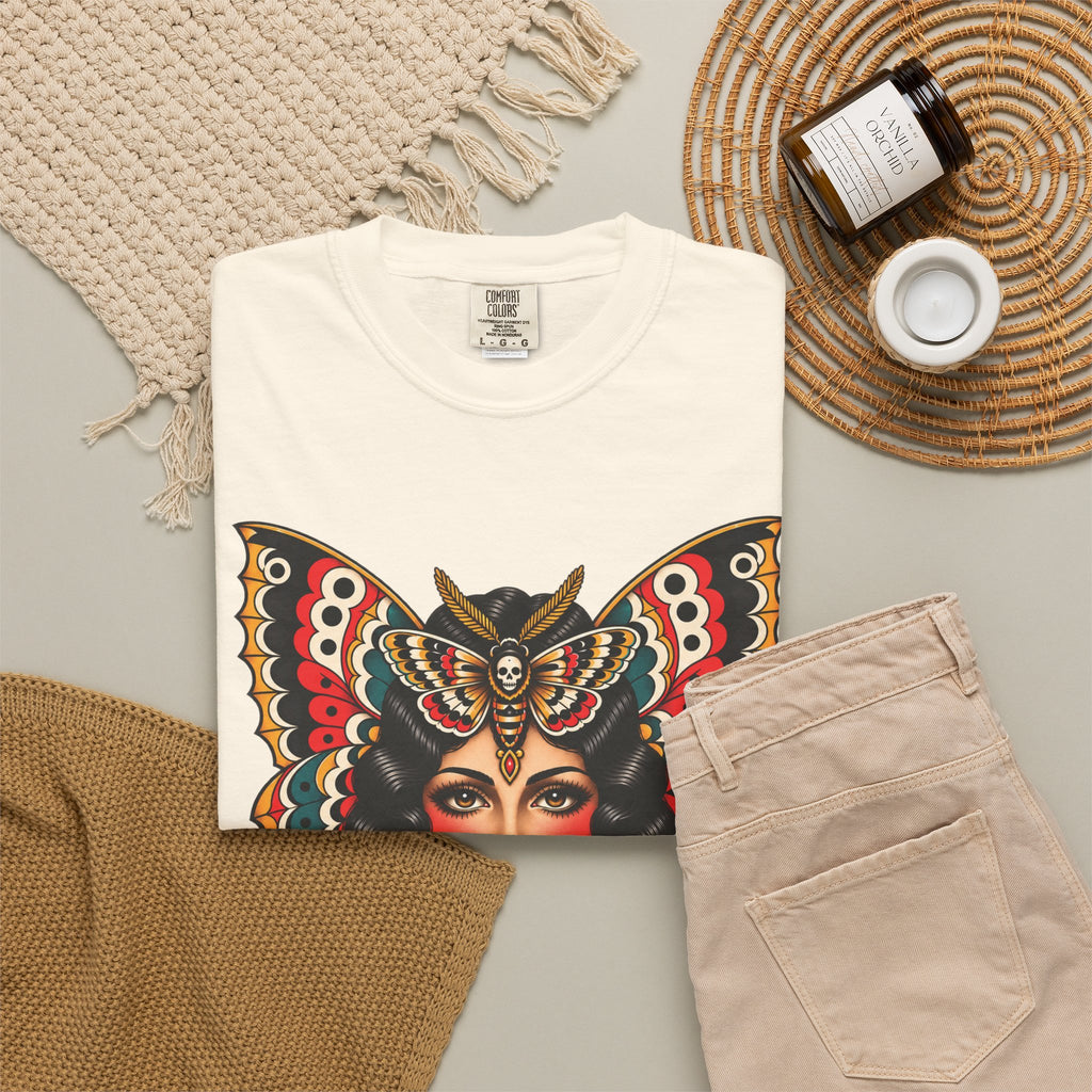 Gypsy Moth Woman Tattoo Flash Sheet T-Shirt