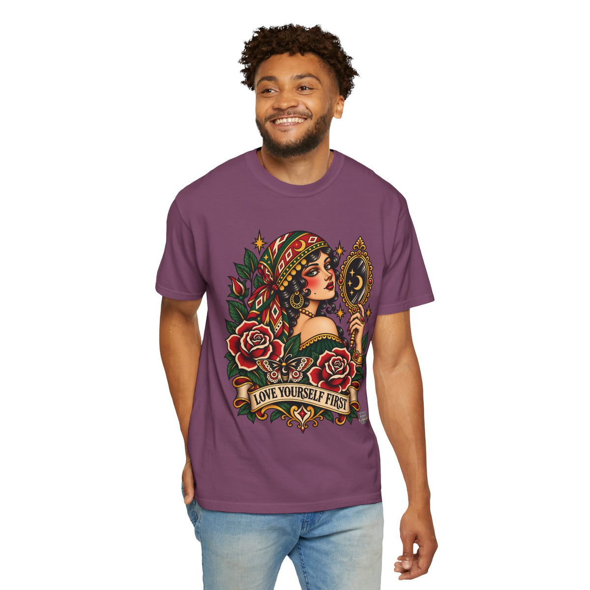 Love Yourself First Gypsy Woman Tattoo Flash Sheet T-Shirt