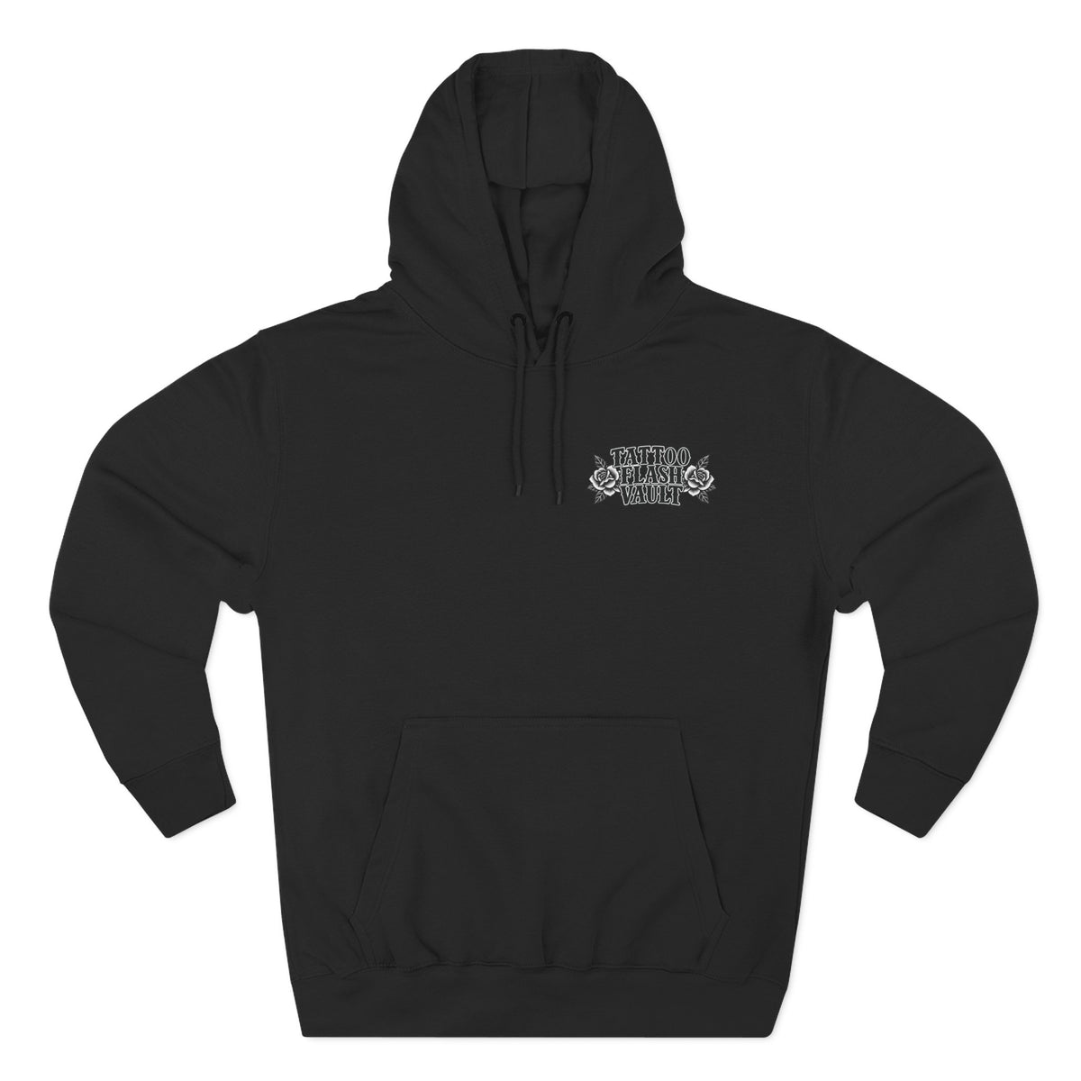Amanita Mushroom Wizard Tattoo Flash Pullover Hoodie (Back Design)