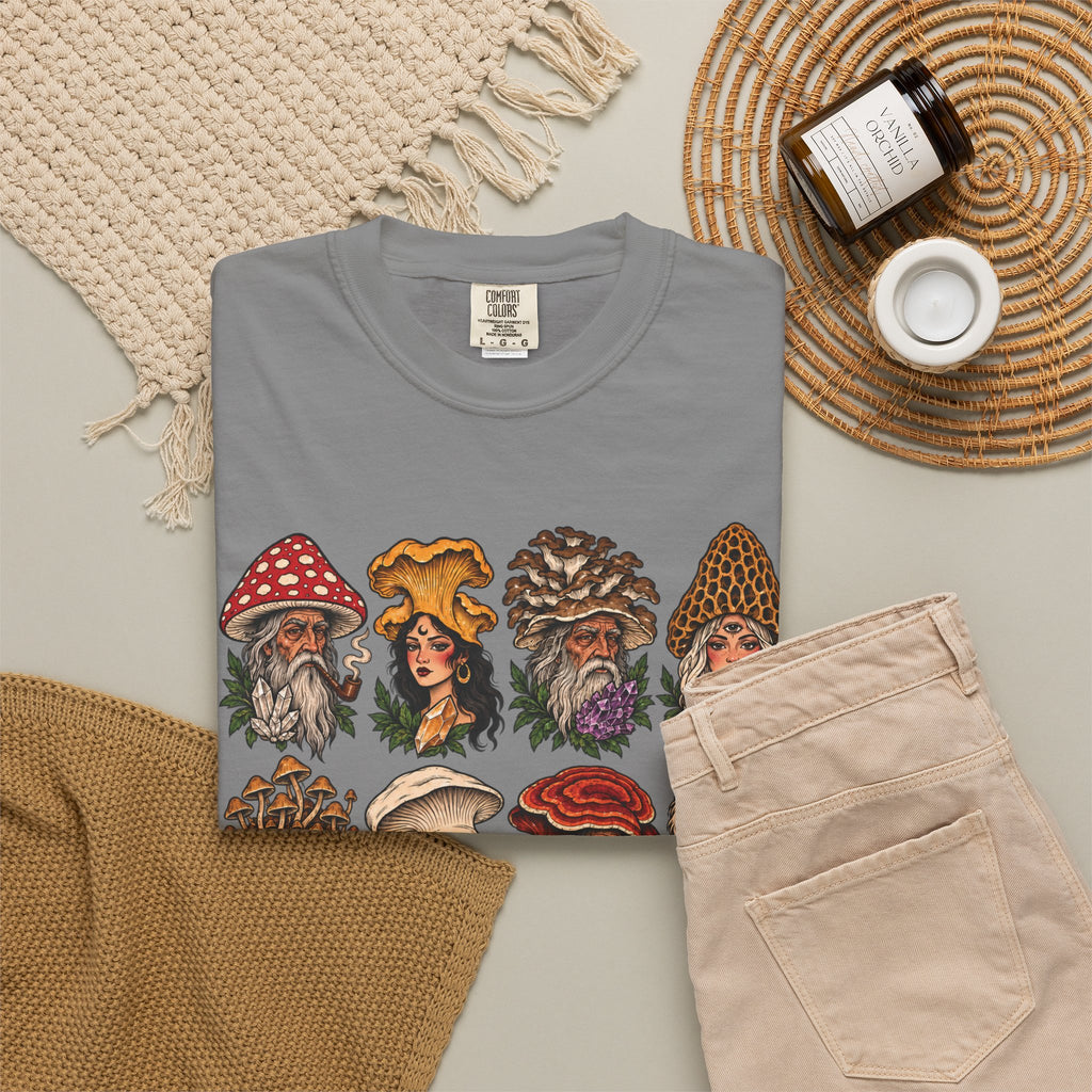 Mushroom Folks Tattoo Flash T Shirt