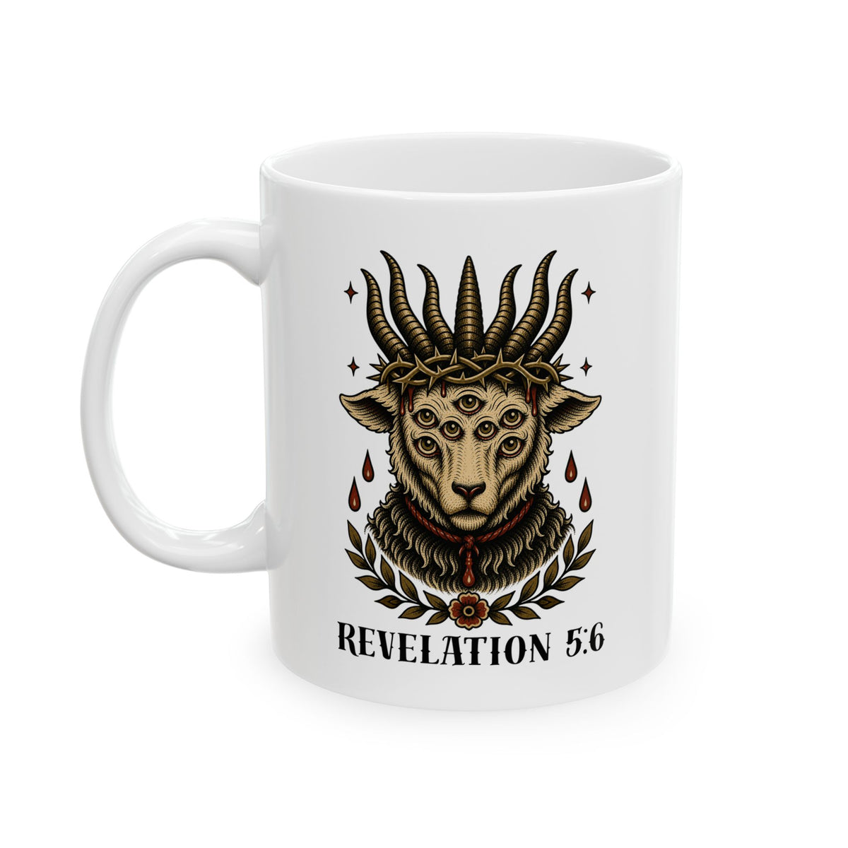 Revelation 5:6 Sacrificial Lamb Ceramic Coffee Mug