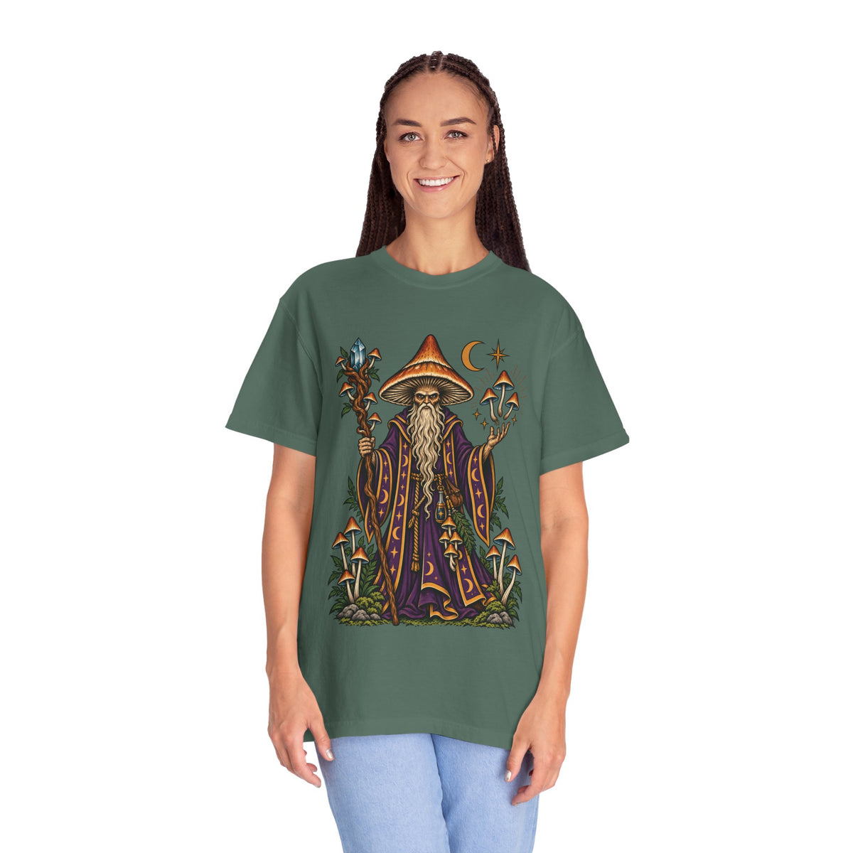 psilocybin Mushroom Wizard Tattoo Flash T-Shirt