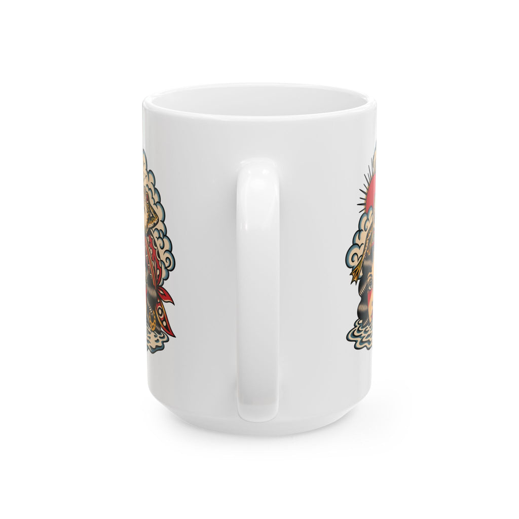 Lady of The Lake Tattoo Flash Ceramic Coffee Mug (11oz, 15oz)