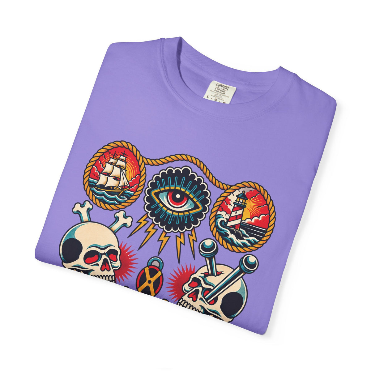 American Traditional Tattoo Flash Sheet T-Shirt