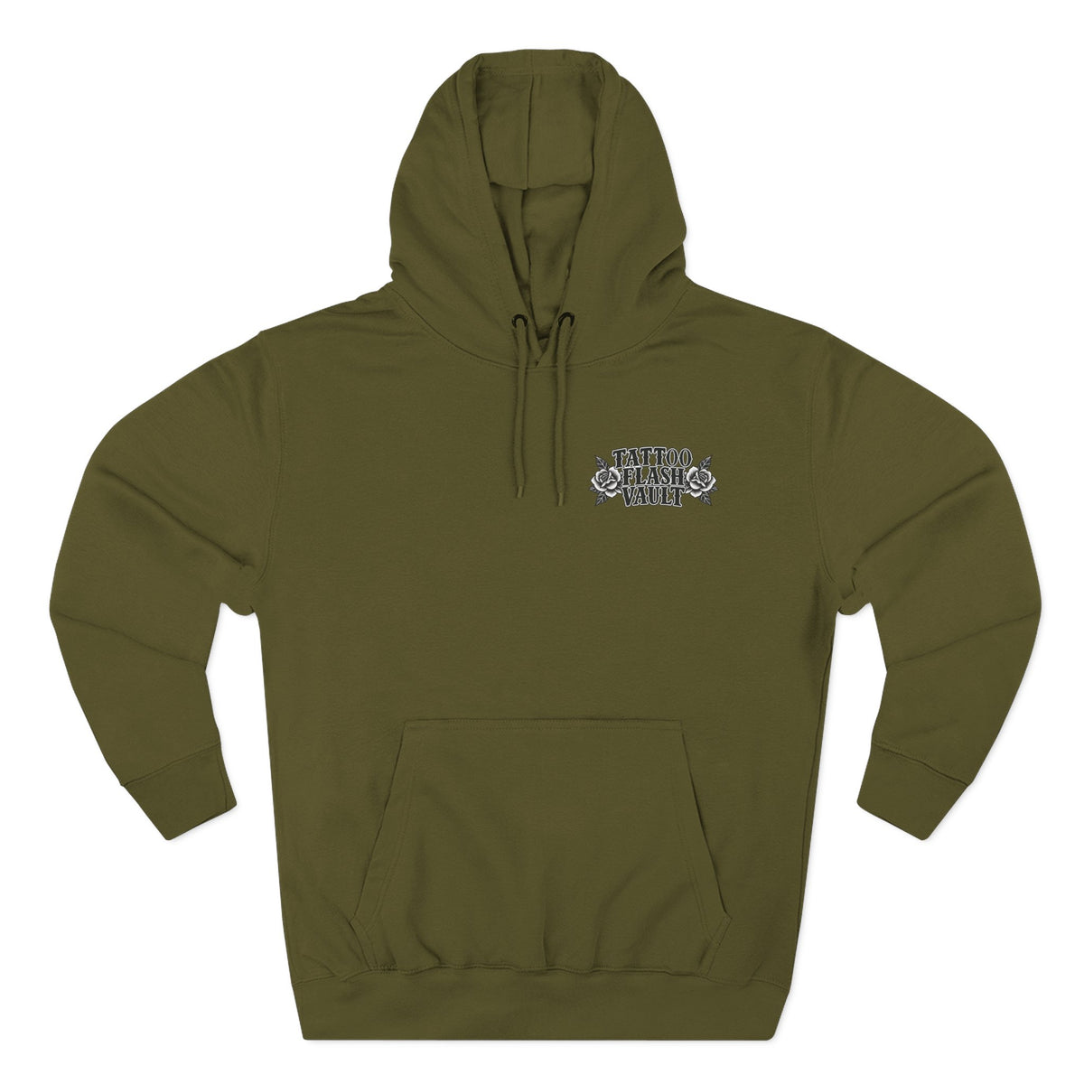 Jesus Cross Tattoo Flash Pullover Hoodie (Back Design)