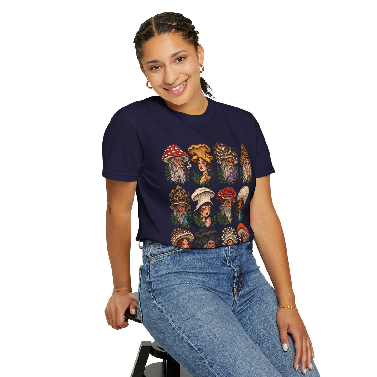 Mushroom Folks Tattoo Flash T Shirt