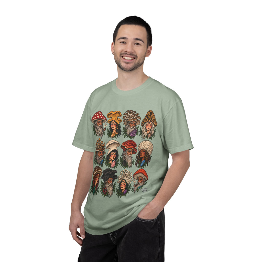 Mushroom Folks Tattoo Flash T Shirt