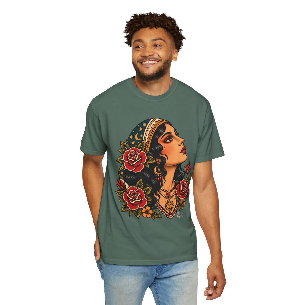 Gypsy Woman Tattoo Flash Sheet T-Shirt
