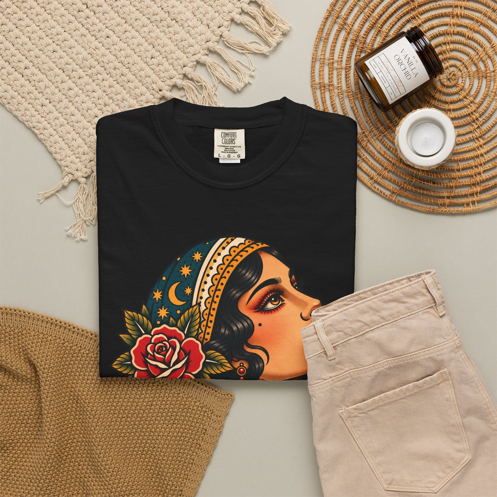 Gypsy Woman Tattoo Flash Sheet T-Shirt
