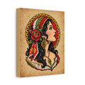 Esmeralda Gypsy Tattoo Flash Canvas Wall Art