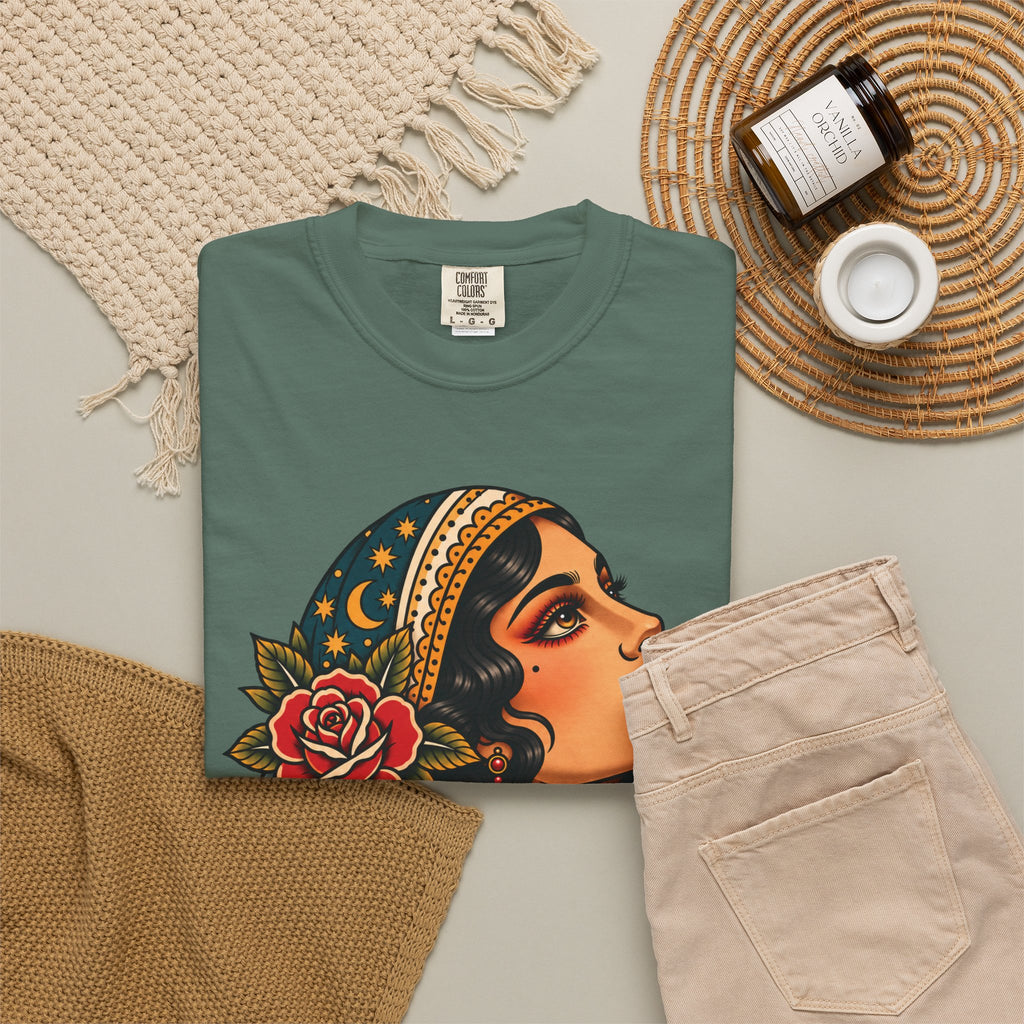 Gypsy Woman Tattoo Flash Sheet T-Shirt