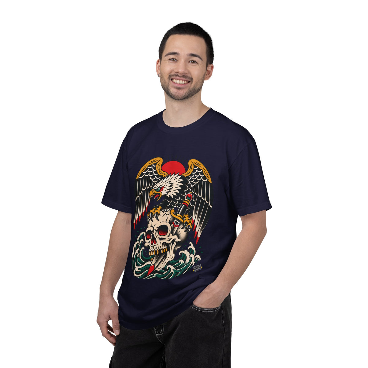 American Traditional Eagle & Skull Tattoo Flash T-Shirt