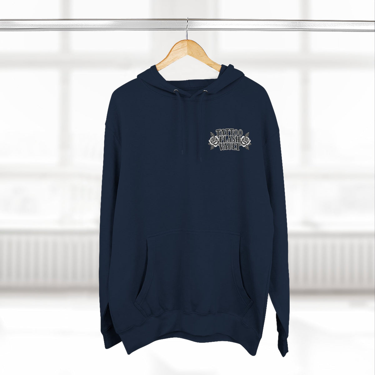 Amanita Mushroom Wizard Tattoo Flash Pullover Hoodie (Back Design)