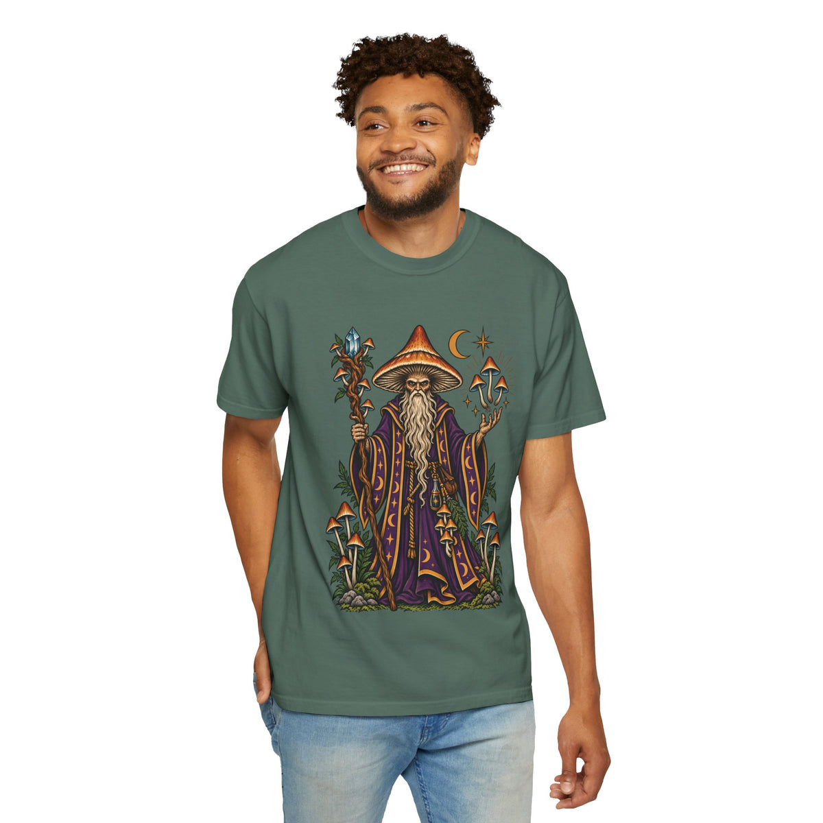 psilocybin Mushroom Wizard Tattoo Flash T-Shirt