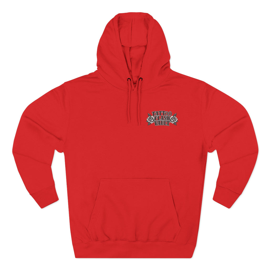 Sacrificial Lamb Tattoo Flash Pullover Hoodie (Back Design)