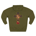 Jesus Cross Tattoo Flash Pullover Hoodie (Back Design)