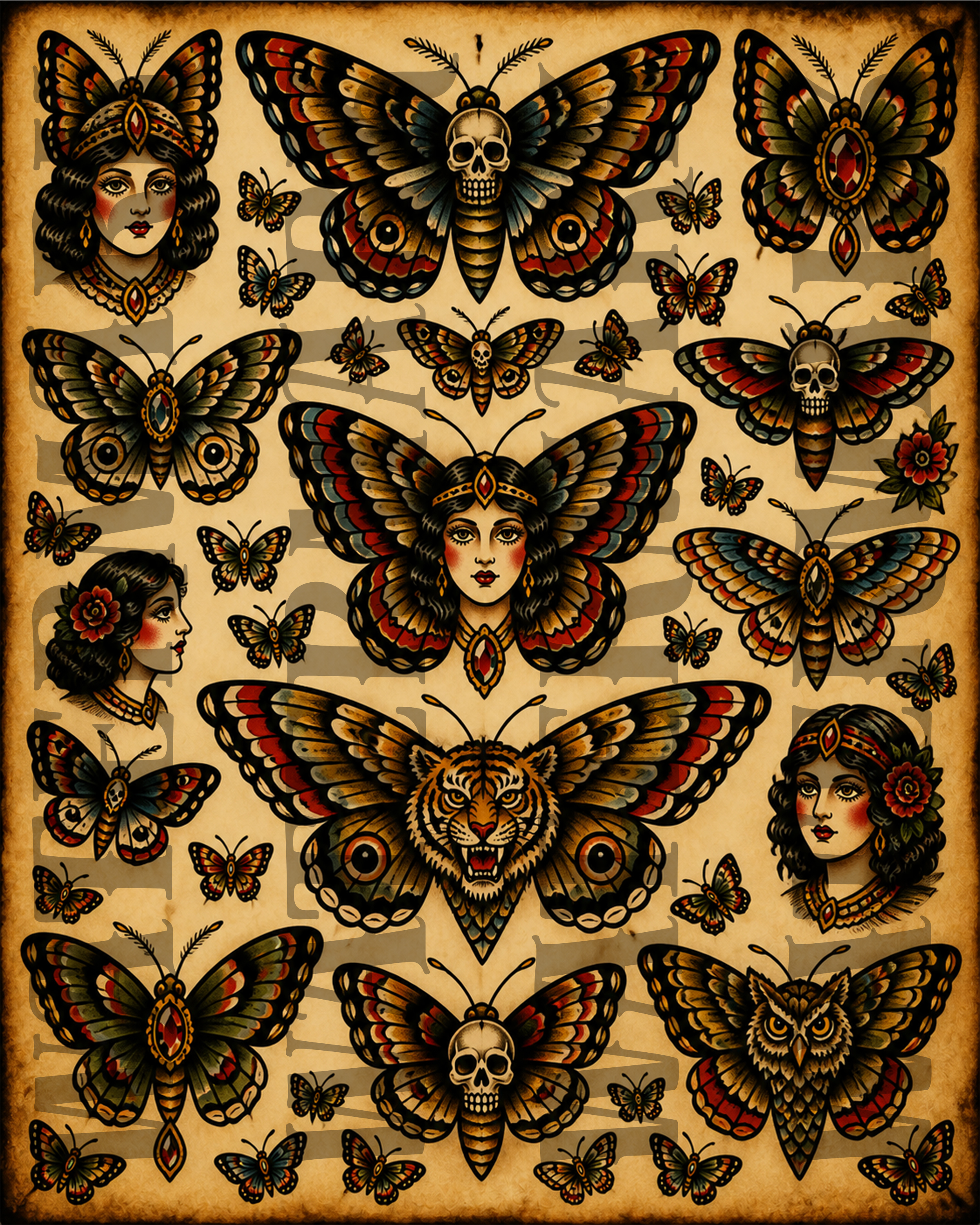 Moth Flash Sheet Digital Print