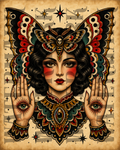 Gypsy Woman Digital Print